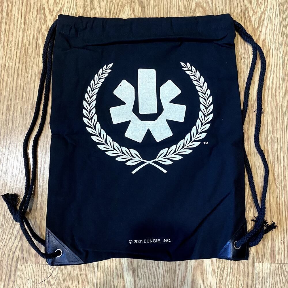 Bungie Inc. Bungie Rewards Exclusive Seventh Column Destiny Drawstring Bag Black